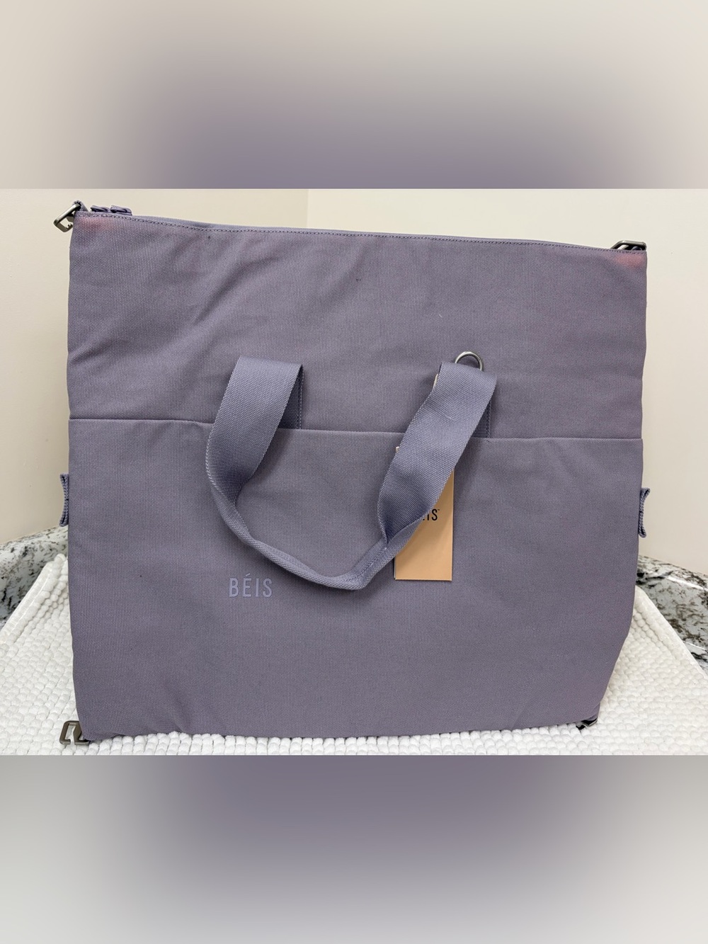 BEIS Purple Duffel Tote Bag